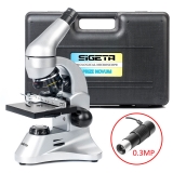 Микроскоп Sigeta PRIZE NOVUM 20x-1280x с камерой 0.3Mp (в кейсе)