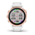 Смарт-часы Garmin Fenix 6s Pro розовое золото с белым ремешком