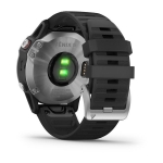 Смарт-часы Garmin Fenix 6 серебристые с черным ремешком