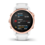 Смарт-часы Garmin Fenix 6s Pro розовое золото с белым ремешком