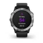 Смарт-часы Garmin Fenix 6 серебристые с черным ремешком