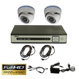 Комплект видеонаблюдения из 2-х камер и видеорегистратора Oltec AHD-DUO-FullHD Dome