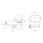 Прицел коллиматорный Hawke RD1x WP Digital Control Wide View (Weaver)