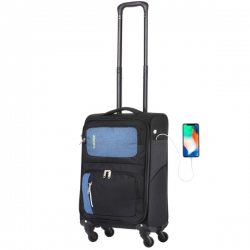 Чемодан TravelZ Tripple Pocket (S) Black
