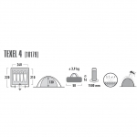 Палатка High Peak Texel 4 Blue/Grey