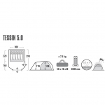 Палатка High Peak Tessin 5.0 Nimbus Grey