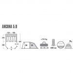 Палатка High Peak Ancona 5.0 Nimbus Grey