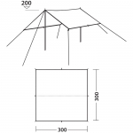 Тент Easy Camp Tarp 3 x 3 m Granite Grey