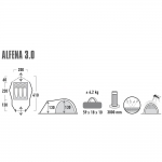 Палатка High Peak Alfena 3.0 Nimbus Grey
