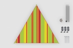 Тент High Peak Bent Caribbean Canvas AO Stripe Lime Punch (50008)
